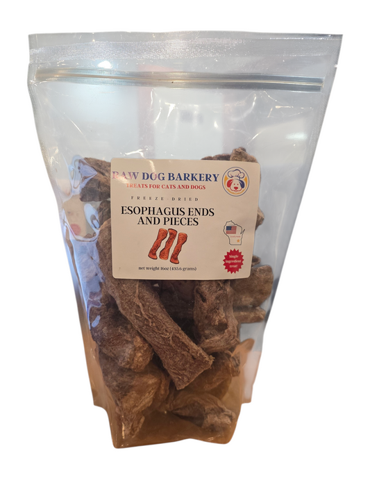 Freeze-Dried Beef Esophagus Ends and Pieces