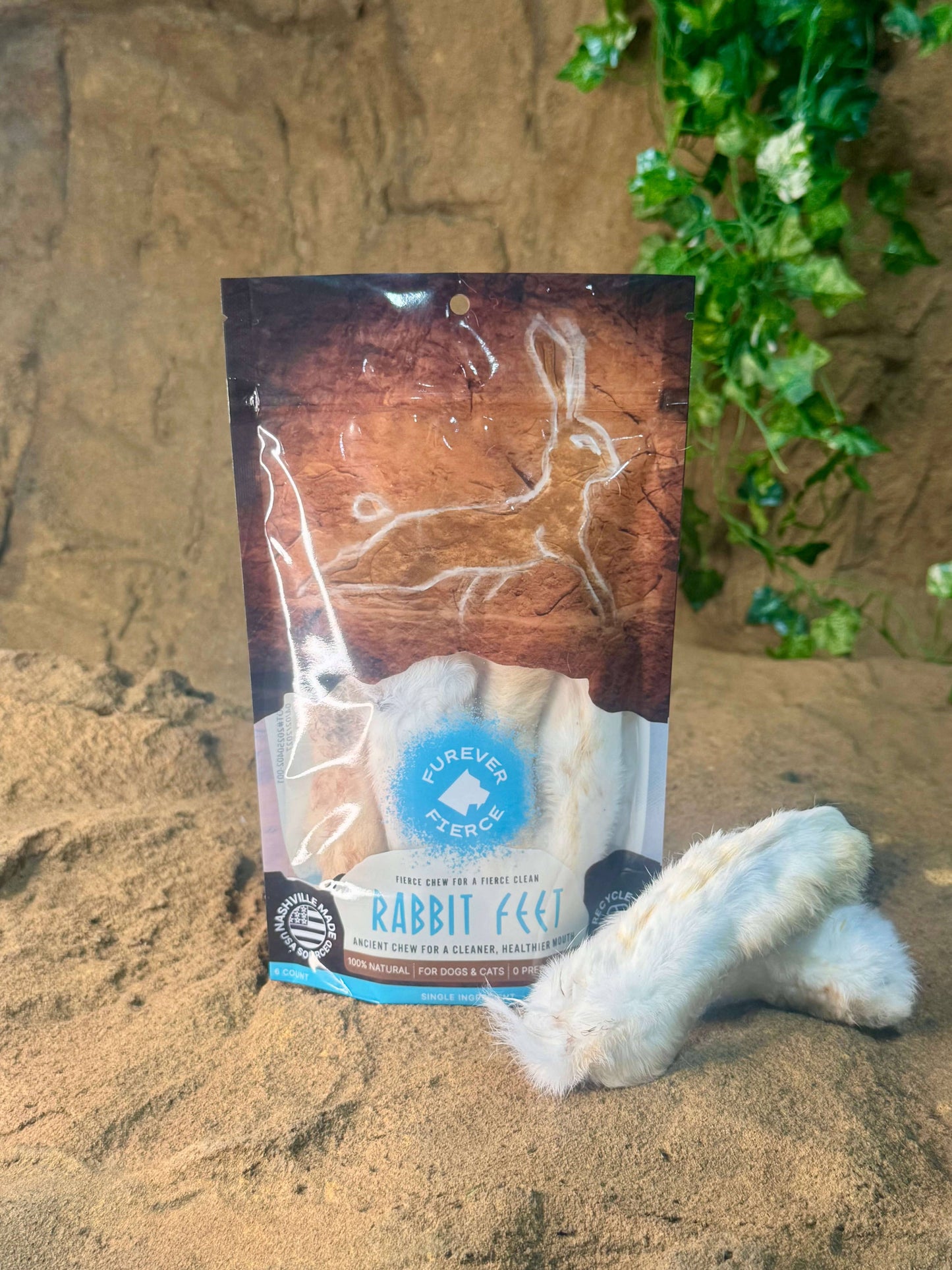 Rabbit Feet Bag of 4Dog/Cat Chew  -Natural Single Ingredient