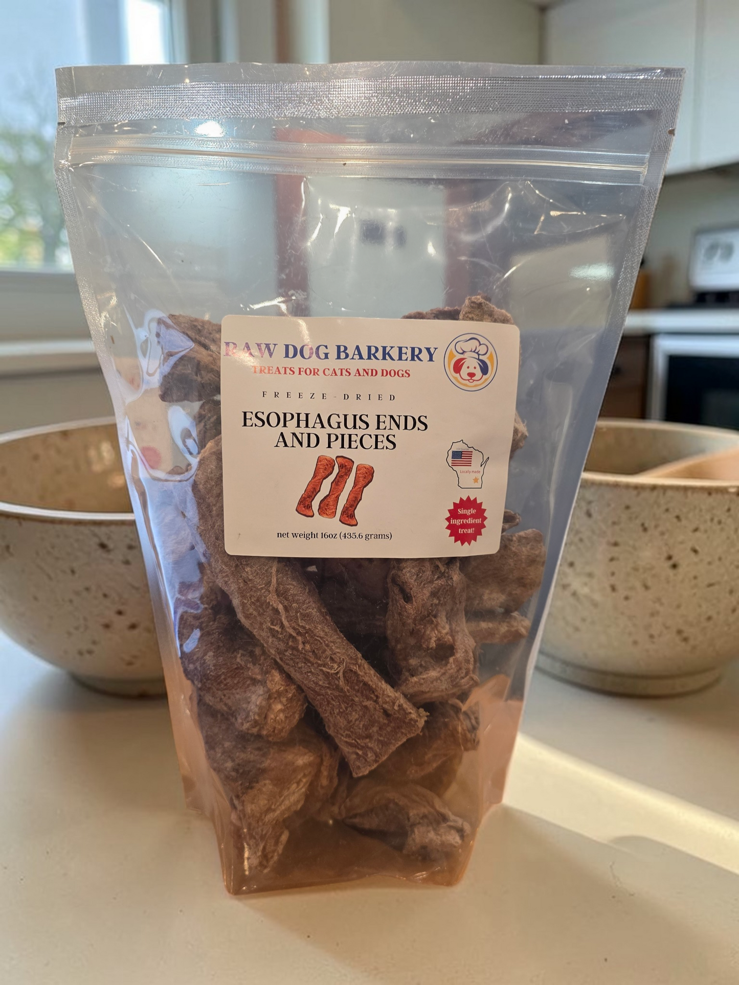 Freeze-Dried Beef Esophagus Ends and Pieces