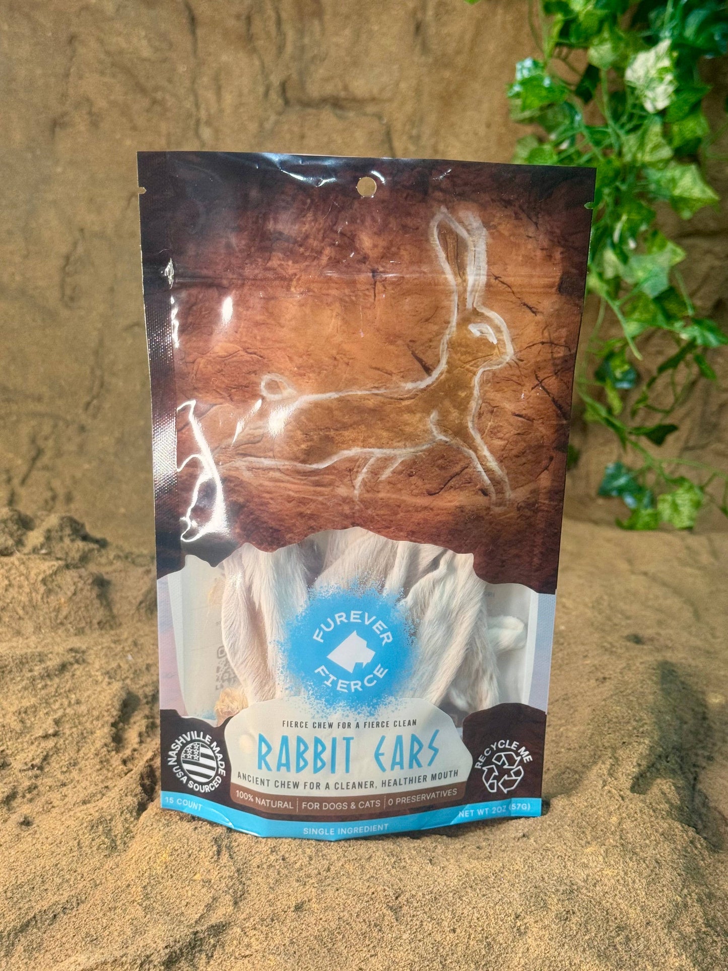 Rabbit Ears Bag of 5 Dog/Cat Chew: Natural 1 Ingredient