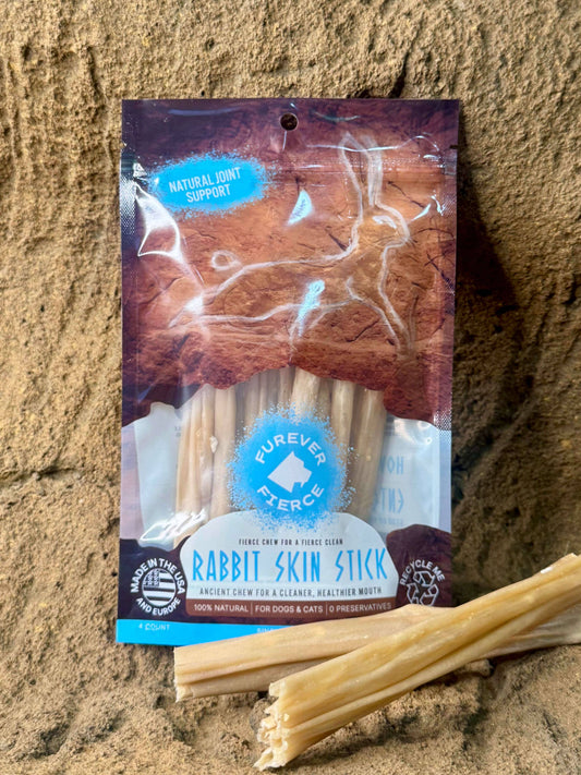 Rabbit Skin Stick Bag of 4 Dog Chew - Single Ingredient
