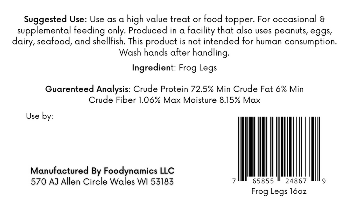 Frog Legs Freeze-Dried