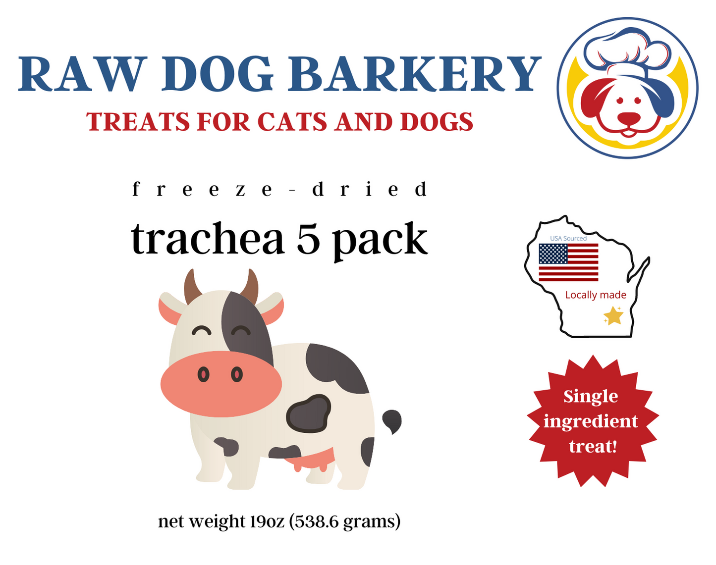 Beef Trachea Whole Freeze Dried