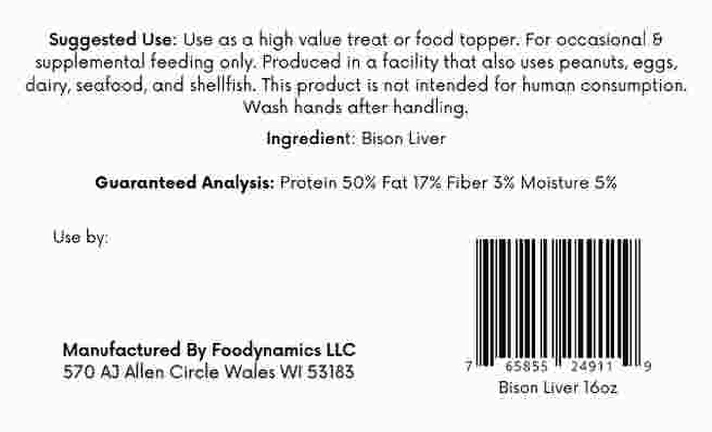 Bison Liver Freeze-Dried