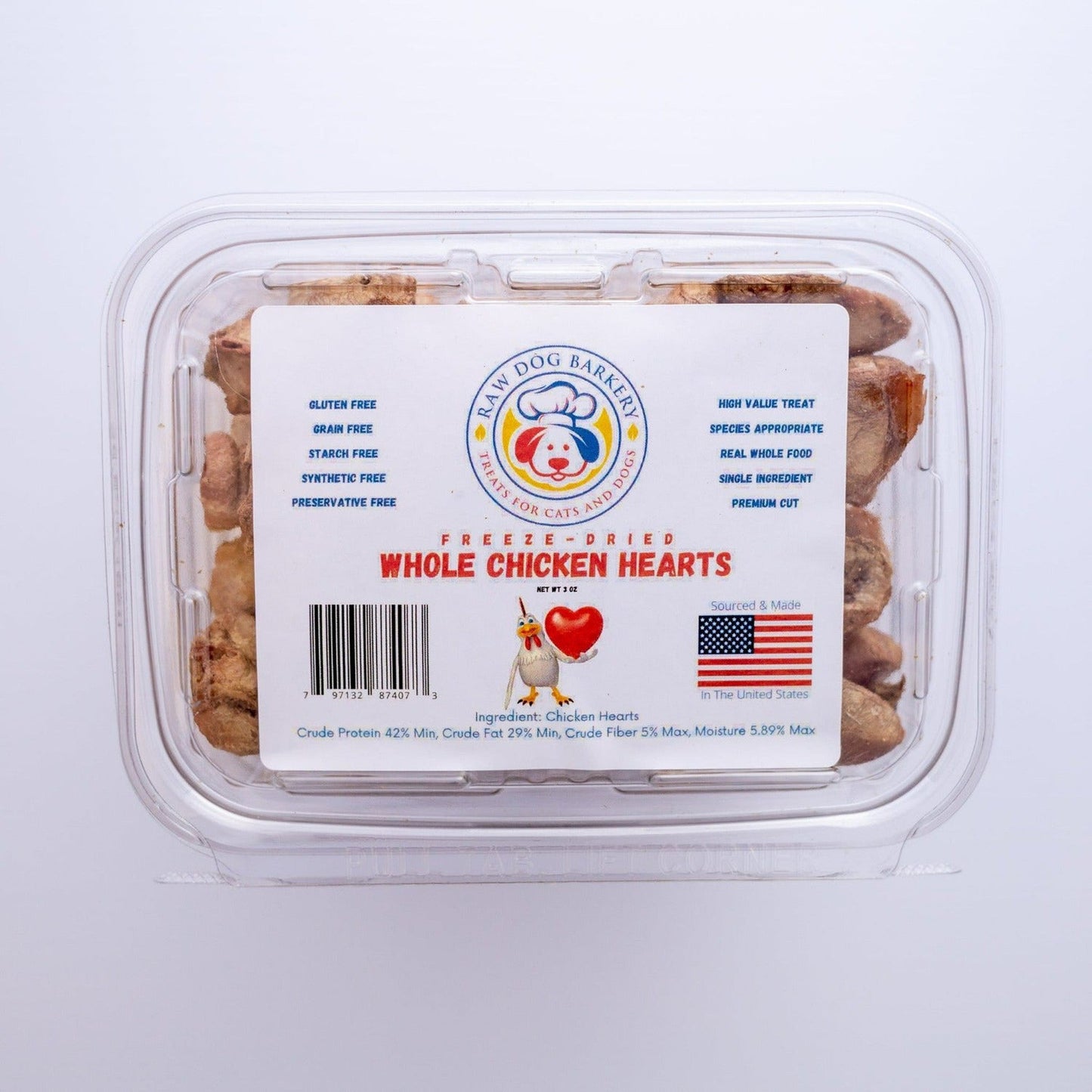 Chicken Hearts Whole Freeze-Dried