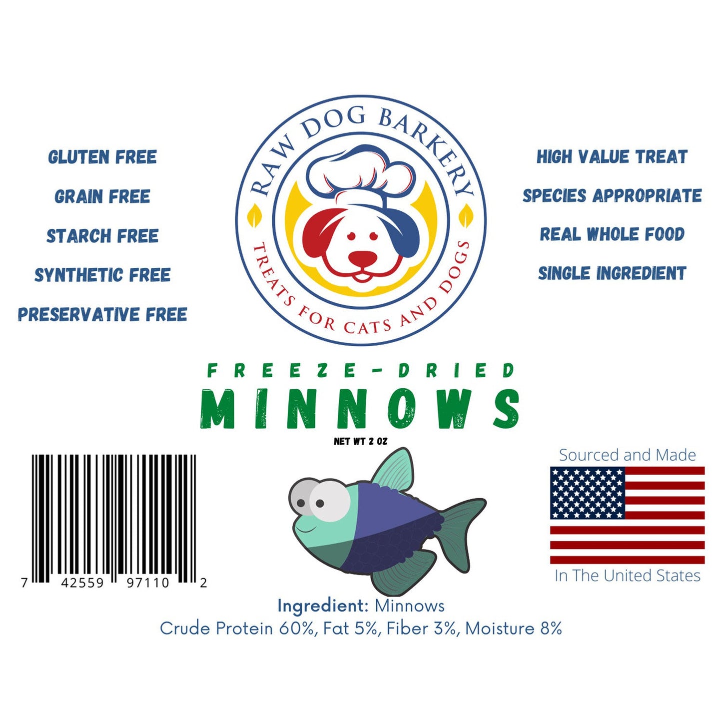 Minnows Freeze Dried 1oz