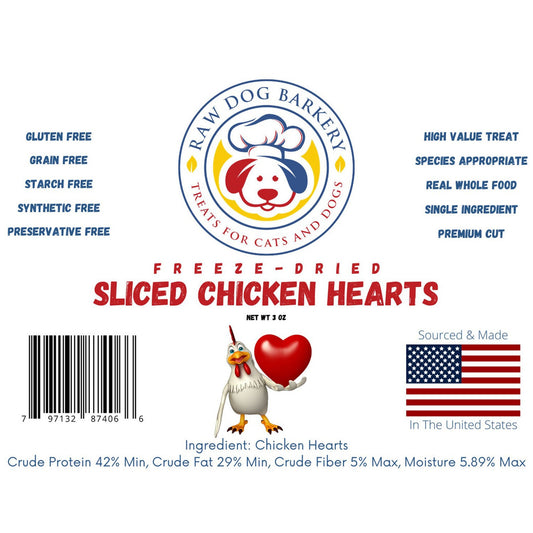 Chicken Hearts Whole Freeze-Dried